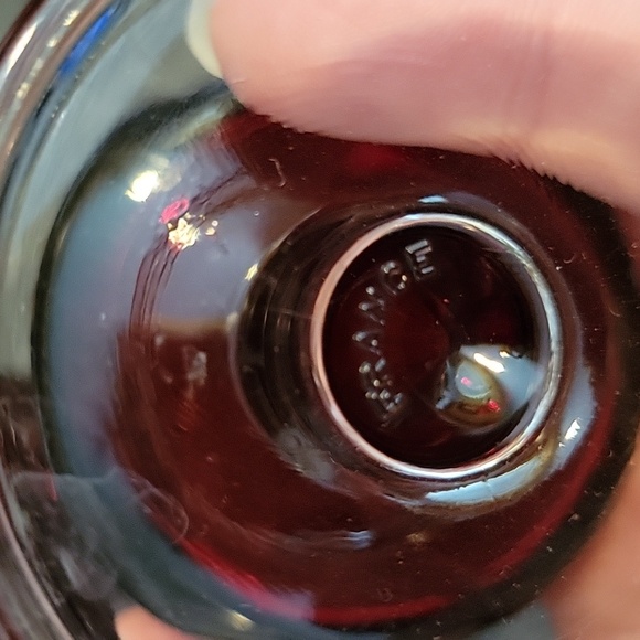 Red vintage Luminarc glassware bundle stamped France, 6 large, 6 small - Picture 9 of 9